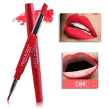 MISS ROSE 1Pcs 2 In 1 Double Ends Lip Liner Pencil Waterproof Matte Lipstick Set Long Lasting Sexy Color Lip Liner Makeup TSLM2