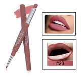 MISS ROSE 1Pcs 2 In 1 Double Ends Lip Liner Pencil Waterproof Matte Lipstick Set Long Lasting Sexy Color Lip Liner Makeup TSLM2