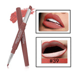 MISS ROSE 1Pcs 2 In 1 Double Ends Lip Liner Pencil Waterproof Matte Lipstick Set Long Lasting Sexy Color Lip Liner Makeup TSLM2