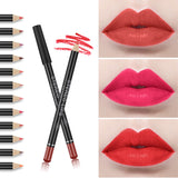 12 Colors Matte Lip Liner Pen Waterproof Smooth Lipstick Pencil Lip Tint Sexy Batom Lasting Pigments Lip Makeup Cosmetic TSLM2