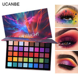 UCANBE Brand New Nude Eyeshadow Palette 18 Colors Glitter Matte Shimmer Shades Rosy Pink Eye Shadow Waterproof Beauty Makeup Kit