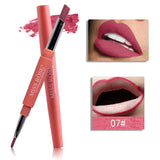 MISS ROSE 2 In 1 Matte Lip Liner Pencil Lipstick Lip Beauty Makeup Waterproof Long Lasting Color Cosmetics Lipliner Pen TSLM2