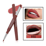 MISS ROSE 2 In 1 Matte Lip Liner Pencil Lipstick Lip Beauty Makeup Waterproof Long Lasting Color Cosmetics Lipliner Pen TSLM2