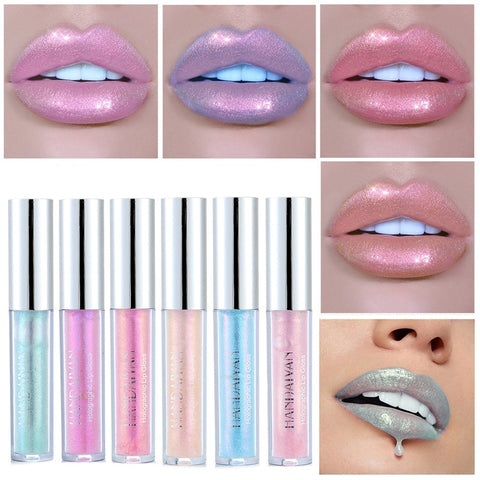 HANDAIYAN Makeup Shiny Lip Gloss Long Lasting Shimmer Lip Tint Waterproof Moisturizer Liquid Lipstick Cosmetics TSLM1