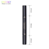 Docolor Black Liquid Eyeliner Stamp Marker Pencil Waterproof Stamp Double-ended Eye Liner Pen Cosmetic Eyeliner