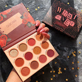 GUCAMI Brand Shimmer Matte Eyeshadow Makeup Palette 12 Colors Sweet Talk Nude Glow Pigment Eye Shadow Long Lasting Cosmetic Set