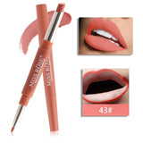 14 Color Double-end Lip Makeup Lipstick Pencil Waterproof Long Lasting Tint Sexy Red Lip Stick Beauty Matte Liner Pen Lipstick