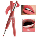 14 Color Double-end Lip Makeup Lipstick Pencil Waterproof Long Lasting Tint Sexy Red Lip Stick Beauty Matte Liner Pen Lipstick