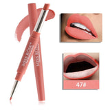 14 Color Double-end Lip Makeup Lipstick Pencil Waterproof Long Lasting Tint Sexy Red Lip Stick Beauty Matte Liner Pen Lipstick