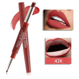 14 Color Double-end Lip Makeup Lipstick Pencil Waterproof Long Lasting Tint Sexy Red Lip Stick Beauty Matte Liner Pen Lipstick