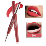 14 Color Double-end Lip Makeup Lipstick Pencil Waterproof Long Lasting Tint Sexy Red Lip Stick Beauty Matte Liner Pen Lipstick