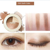 NOVO Brand Shimmer Eyeshadow Makeup Baking Long Lating 3 Color Eye Shadow Palette Waterproof Dry Wet Amphibious Cosmetic