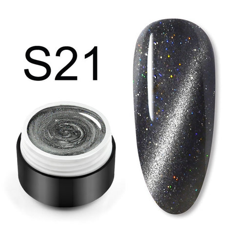 VENALISA Enamel Gel Nail Art Glitter Laser 9D Magnetic Cat Eye Paint Varnish Meteorite Aerolite Cat Eyes Gel Nail Polish Lacquer