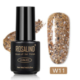 ROSALIND Hybrid Varnishes Glitter Gel Nail Polish All For Manicure Semi Permanent UV Gel Nail Lacquer Soak Off Top Base  Coat