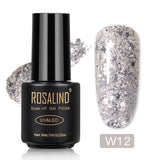 ROSALIND Hybrid Varnishes Glitter Gel Nail Polish All For Manicure Semi Permanent UV Gel Nail Lacquer Soak Off Top Base  Coat