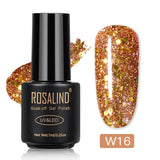 ROSALIND Hybrid Varnishes Glitter Gel Nail Polish All For Manicure Semi Permanent UV Gel Nail Lacquer Soak Off Top Base  Coat