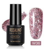 ROSALIND Hybrid Varnishes Glitter Gel Nail Polish All For Manicure Semi Permanent UV Gel Nail Lacquer Soak Off Top Base  Coat