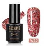 ROSALIND Hybrid Varnishes Glitter Gel Nail Polish All For Manicure Semi Permanent UV Gel Nail Lacquer Soak Off Top Base  Coat