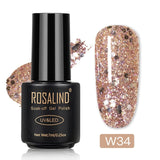 ROSALIND Hybrid Varnishes Glitter Gel Nail Polish All For Manicure Semi Permanent UV Gel Nail Lacquer Soak Off Top Base  Coat