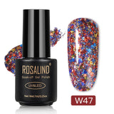 ROSALIND Hybrid Varnishes Glitter Gel Nail Polish All For Manicure Semi Permanent UV Gel Nail Lacquer Soak Off Top Base  Coat