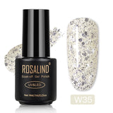 ROSALIND Hybrid Varnishes Glitter Gel Nail Polish All For Manicure Semi Permanent UV Gel Nail Lacquer Soak Off Top Base  Coat