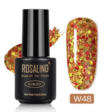 ROSALIND Hybrid Varnishes Glitter Gel Nail Polish All For Manicure Semi Permanent UV Gel Nail Lacquer Soak Off Top Base  Coat