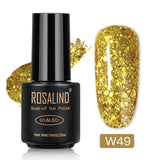 ROSALIND Hybrid Varnishes Glitter Gel Nail Polish All For Manicure Semi Permanent UV Gel Nail Lacquer Soak Off Top Base  Coat