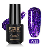 ROSALIND Hybrid Varnishes Glitter Gel Nail Polish All For Manicure Semi Permanent UV Gel Nail Lacquer Soak Off Top Base  Coat