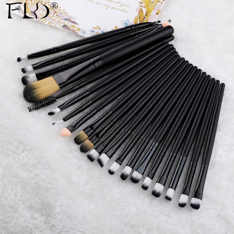 FLD 20 Pieces Makeup Brushes Set Eye Shadow Foundation Powder Eyeliner Eyelash Lip Make Up Brush Cosmetic Beauty Tool Kit