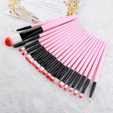 FLD 20 Pieces Makeup Brushes Set Eye Shadow Foundation Powder Eyeliner Eyelash Lip Make Up Brush Cosmetic Beauty Tool Kit