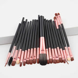 Fashion Luxury 20PCS Makeup Brushes Kit Foundation Powder Blush Eyeshadow Concealer Lip Eye Make Up Brush Cosmetics Beauty Tools