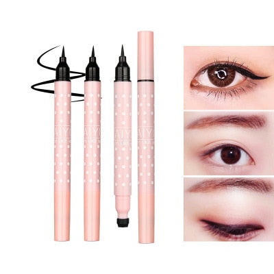 MB 1 pcs eyeliner professional eye liner makeup waterproof black Precision Long-lasting for beauty Double head