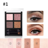 FOCALLURE brand new 4 colors Glitter eyeshadow palette long lasting waterproof eye shadows palette for daily shadows