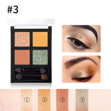 FOCALLURE brand new 4 colors Glitter eyeshadow palette long lasting waterproof eye shadows palette for daily shadows