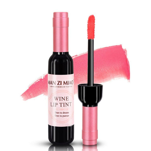 1PC Sexy Waterproof Wine Red Shape Lip Tint Gloss Baby Pink Lip For Women Batom Makeup Liquid Lipstick Lipgloss Cosmetic Tools