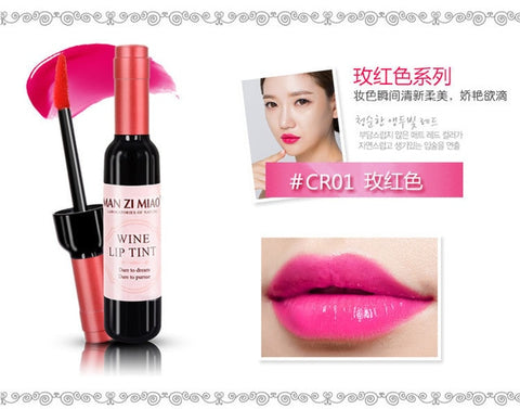 1PC Sexy Waterproof Wine Red Shape Lip Tint Gloss Baby Pink Lip For Women Batom Makeup Liquid Lipstick Lipgloss Cosmetic Tools