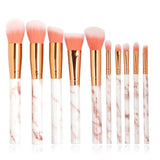 10PCS Marbling Makeup Brushes Set Professional Foundation Powder Eyeshadow Brush Concealer Lip Eye Face Cosmetics Beauty Tools