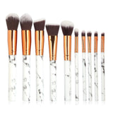 10PCS Marbling Makeup Brushes Set Professional Foundation Powder Eyeshadow Brush Concealer Lip Eye Face Cosmetics Beauty Tools