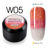 GDCOCO Temperature Change Glitter Color Gel Polish Cool Thermal Magic Effect Nail Varnish Gel Soak off UV LED Gel Lacquer