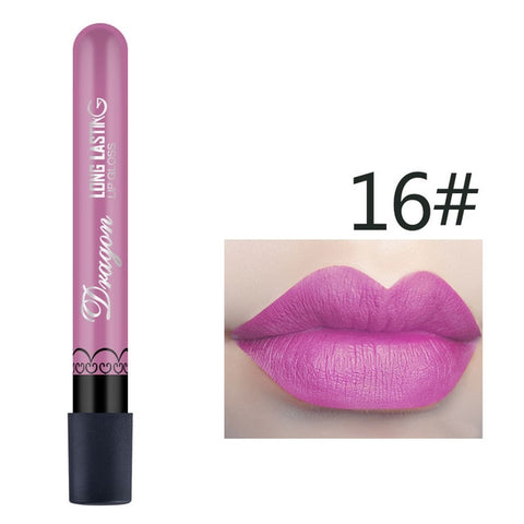 1Pcs Sexy Red Vampire Lipstick Matte Waterproof Velvet Lipgloss Liquid Lip Gloss Matte 28 Color Cosmetic Beauty Makeup Lipgloss