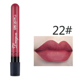 1Pcs Sexy Red Vampire Lipstick Matte Waterproof Velvet Lipgloss Liquid Lip Gloss Matte 28 Color Cosmetic Beauty Makeup Lipgloss