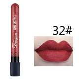 1Pcs Sexy Red Vampire Lipstick Matte Waterproof Velvet Lipgloss Liquid Lip Gloss Matte 28 Color Cosmetic Beauty Makeup Lipgloss