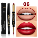 12 Colors Long-lasting Lip Liner Matte Lipsticks Double Head Lip Pencil Waterproof Moisturizing Makeup Contour Cosmetics TSLM2