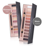 Brand 12 Colors Shimmer Matte Nude Eyeshadow Makeup Palette Pigmented Long Lasting Eye Shadow Natural Eyes Cosmetics With Brush