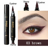 Evpct 7Colors Double-Head Eyeliner Stamp Seal Liquid Eyeliner Pencil Eye Liner Makeup Stamp Waterproof Quick Dry Maquiagem TSLM2