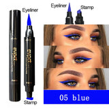 Evpct 7Colors Double-Head Eyeliner Stamp Seal Liquid Eyeliner Pencil Eye Liner Makeup Stamp Waterproof Quick Dry Maquiagem TSLM2