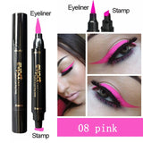 Evpct 7Colors Double-Head Eyeliner Stamp Seal Liquid Eyeliner Pencil Eye Liner Makeup Stamp Waterproof Quick Dry Maquiagem TSLM2