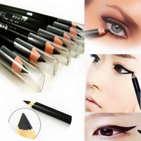 1PC Eyeliner Pencil Black Eye Liner Pencil with Aloe Vera Vitamin E Gorgeous Eyes Make Up Cosmetic Tool Smooth Eyeliner Pencils