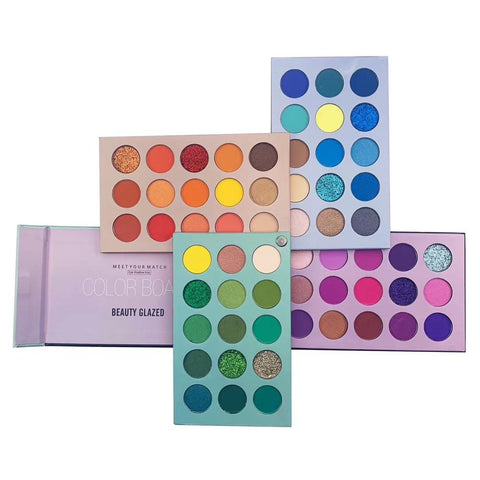 Beauty Glazed eyeshadow palette colorful Eye shadow Palette Glitter Highlighter Shimmer Make up Pigment matte Eye Shadow Pallete