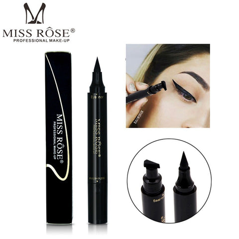 MISS ROSE Waterproof Eyeliner Pencil Black Double-ended Seal Eye Liner Lasting Liquid Eyes MakeUp Pen Women Beauty Makeup Tool